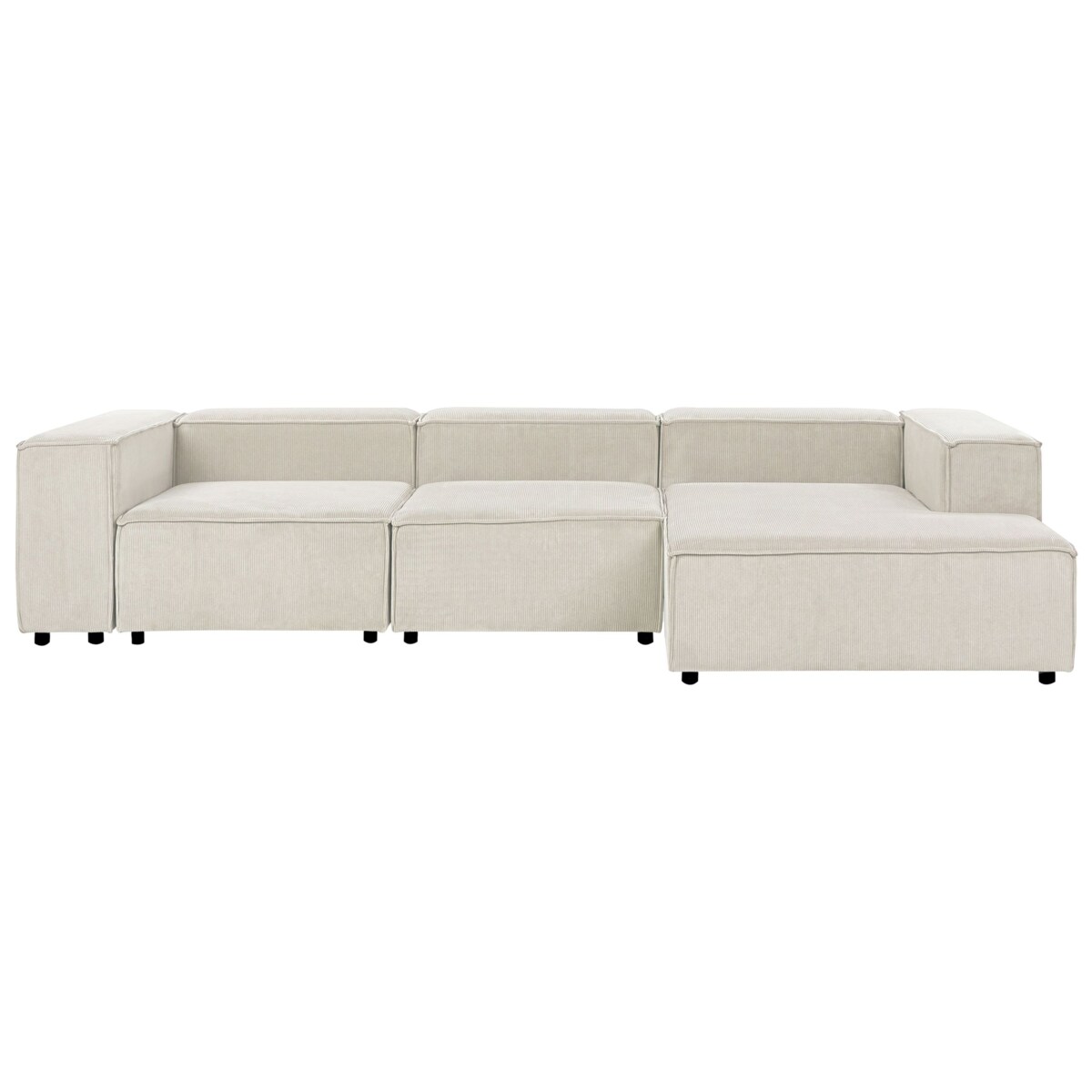 Narożnik modułowy dla 4 osób ARDAL Sztruks Złamana biel Lewostronny