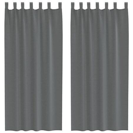 vidaXL Zasłony woalowe z pętelkami 2 szt. Ciemnoszary 140x245 cm