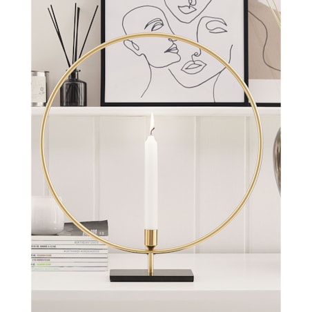 Świecznik metalowy 45 cm złoty SERAM
