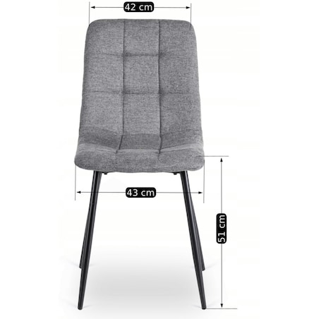 Krzesło Tapicerowane Kuchenne Do Jadalni Kuchni Salonu Loft Szare PERU 2