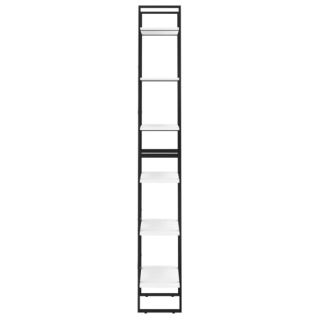 vidaXL Regał na książki, biały, 60x30x210 cm, materiał drewnopochodny