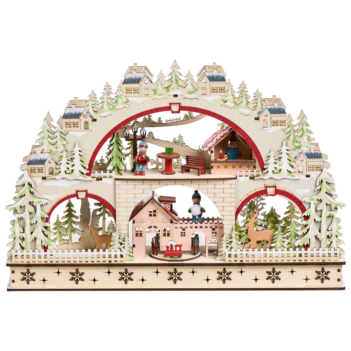 Dekoracja świąteczna LED SELURA 30 cm Jasnobrązowy