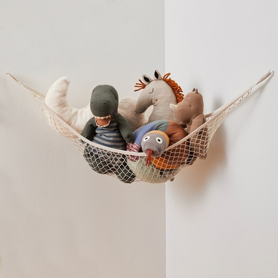 3 Sprouts Organizer Narożny Hamak na Zabawki Beige