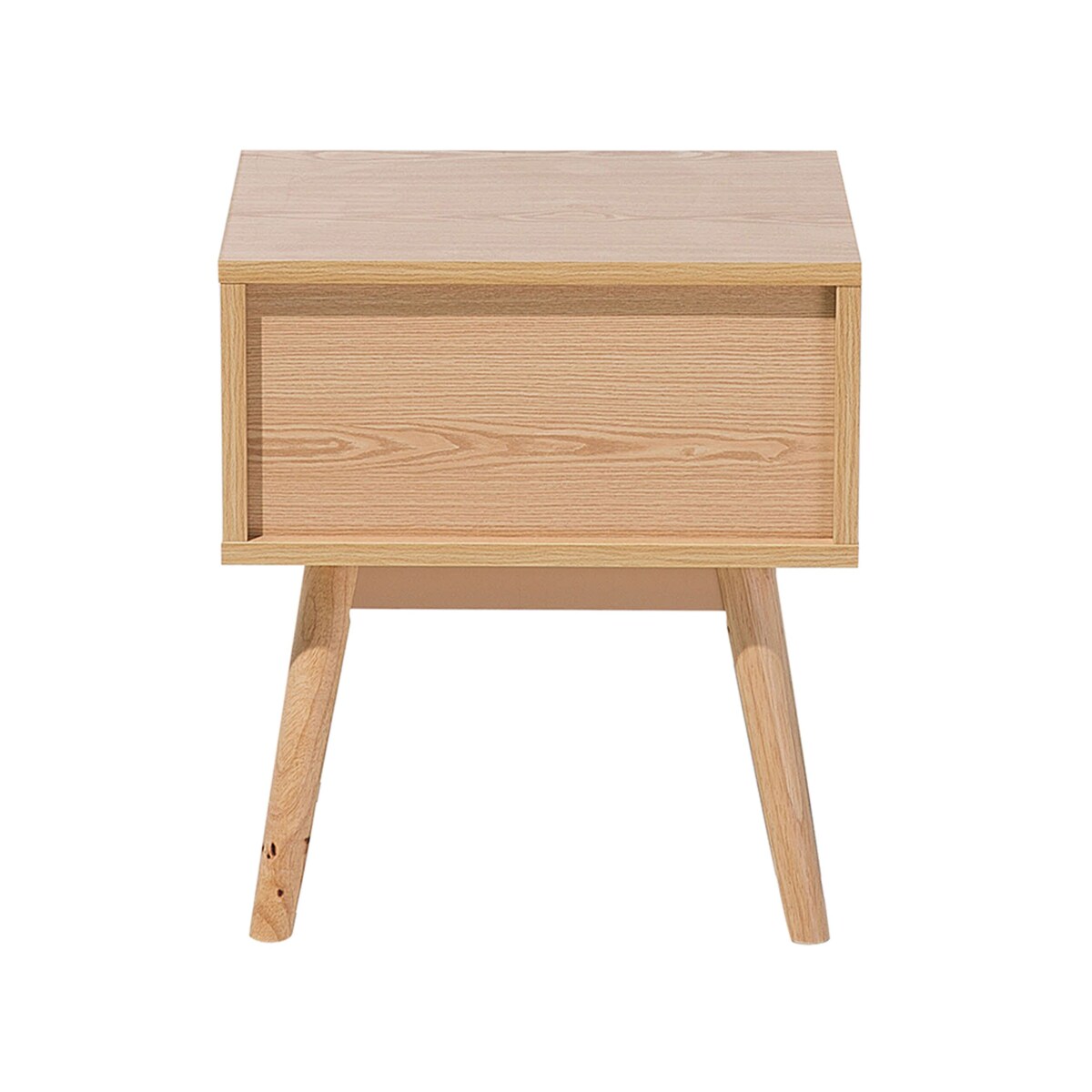 Szafka nocna jasne drewno z szarym ARVADA