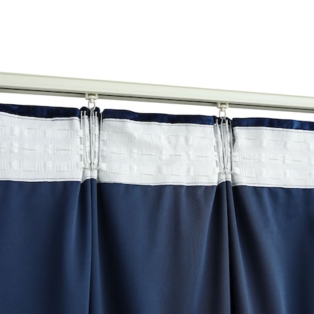 vidaXL Zasłony zaciemniające z haczykami, 2 szt., aksamitne, granatowe