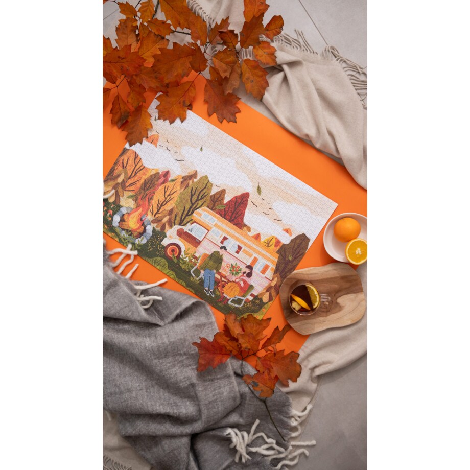 Muno Puzzle "Jesienny Chill" Camper by Katarzyna Bednarska Puzzle 1000 el. w ozdobnej tubie