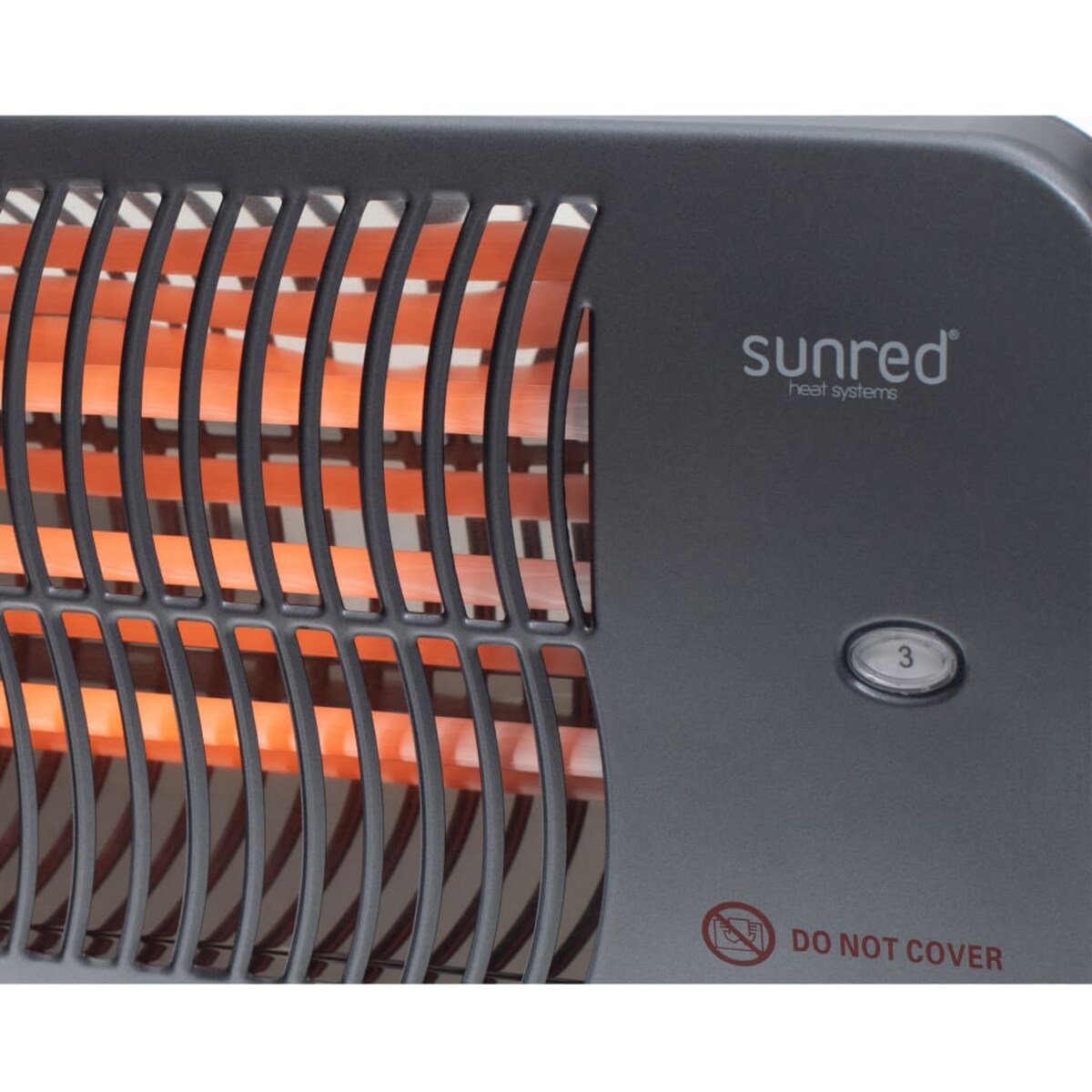 Sunred Tarasowy grzejnik ścienny Lugo, 2000 W, kwarcowy, szary
