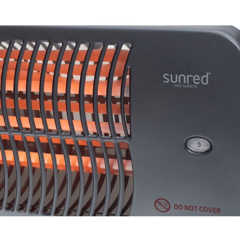 Sunred Tarasowy grzejnik ścienny Lugo, 2000 W, kwarcowy, szary