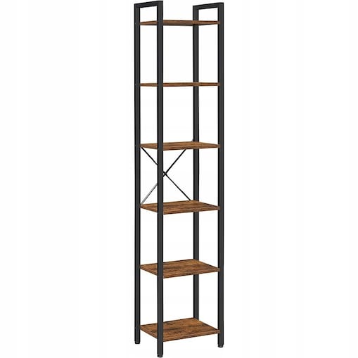 Biurowy regał na książki biblioteczka wysoki loft industrial słupek vintage