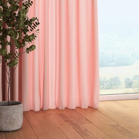 Zasłona na taśmie marszczącej 1 szt. 130x245 pudrowy róż