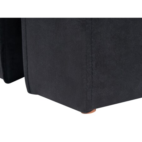 Puf welurowy 35 x 42 x 42 cm czarny MODOC