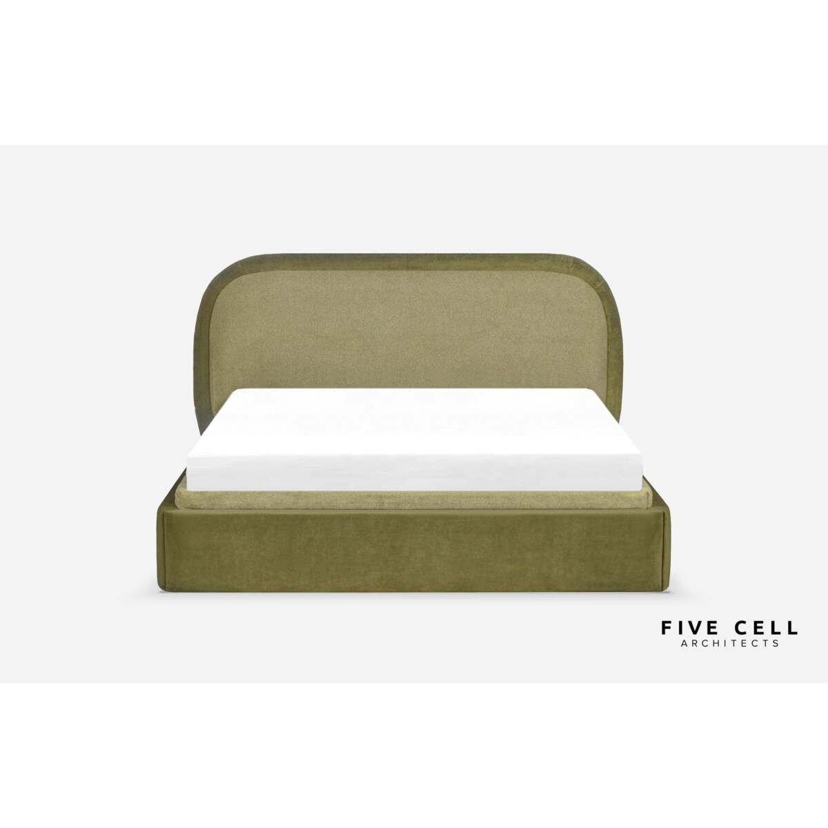 Łóżko Lagom (180x200) z pojemnikiem na pościel w tkaninie DarkGreen&Green