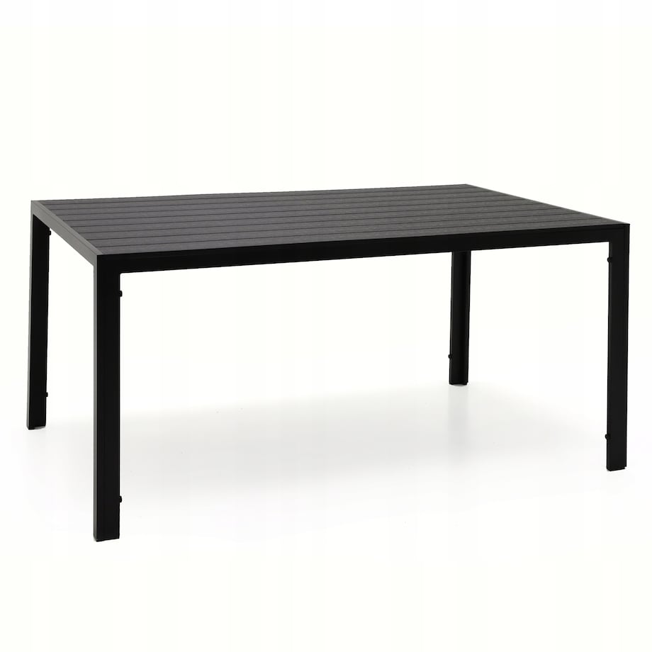 Stół ogrodowy z aluminium czarny