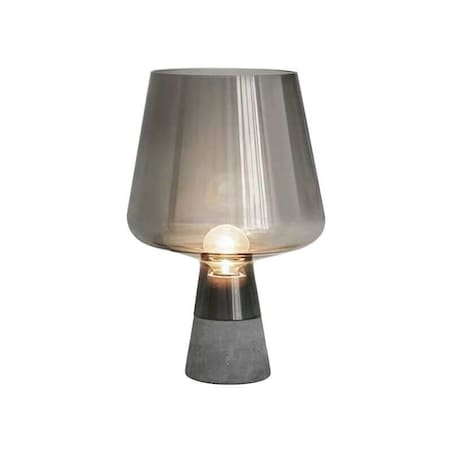 Stojąca LAMPA stołowa GOBLET TLS-E27 Abigali szklana LAMPKA nocna przydymiona