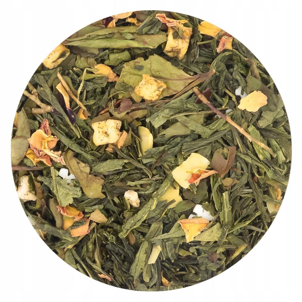 Herbata zielona MIGDAŁOWA MUFINKA o smaku pieczonego jabłka z migdałami - herbata liściasta sypana mieszanka napar susz - gotowa na prezent upominek