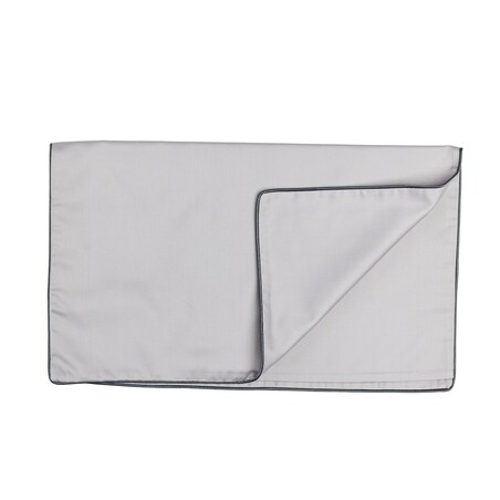 Pościel szara lamówka grafitowa, 200 x 200 cm, La Manta