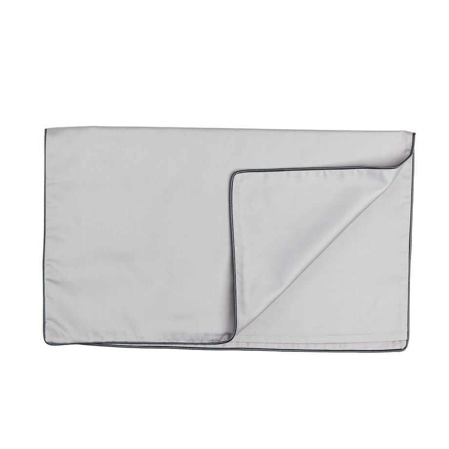 Pościel szara lamówka grafitowa, 200 x 200 cm, La Manta