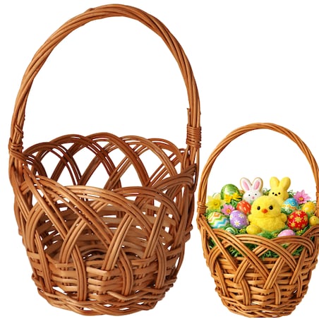Koszyk ażurowy okrągły na Wielkanoc wielkanocny dekoracyjny do Święconki