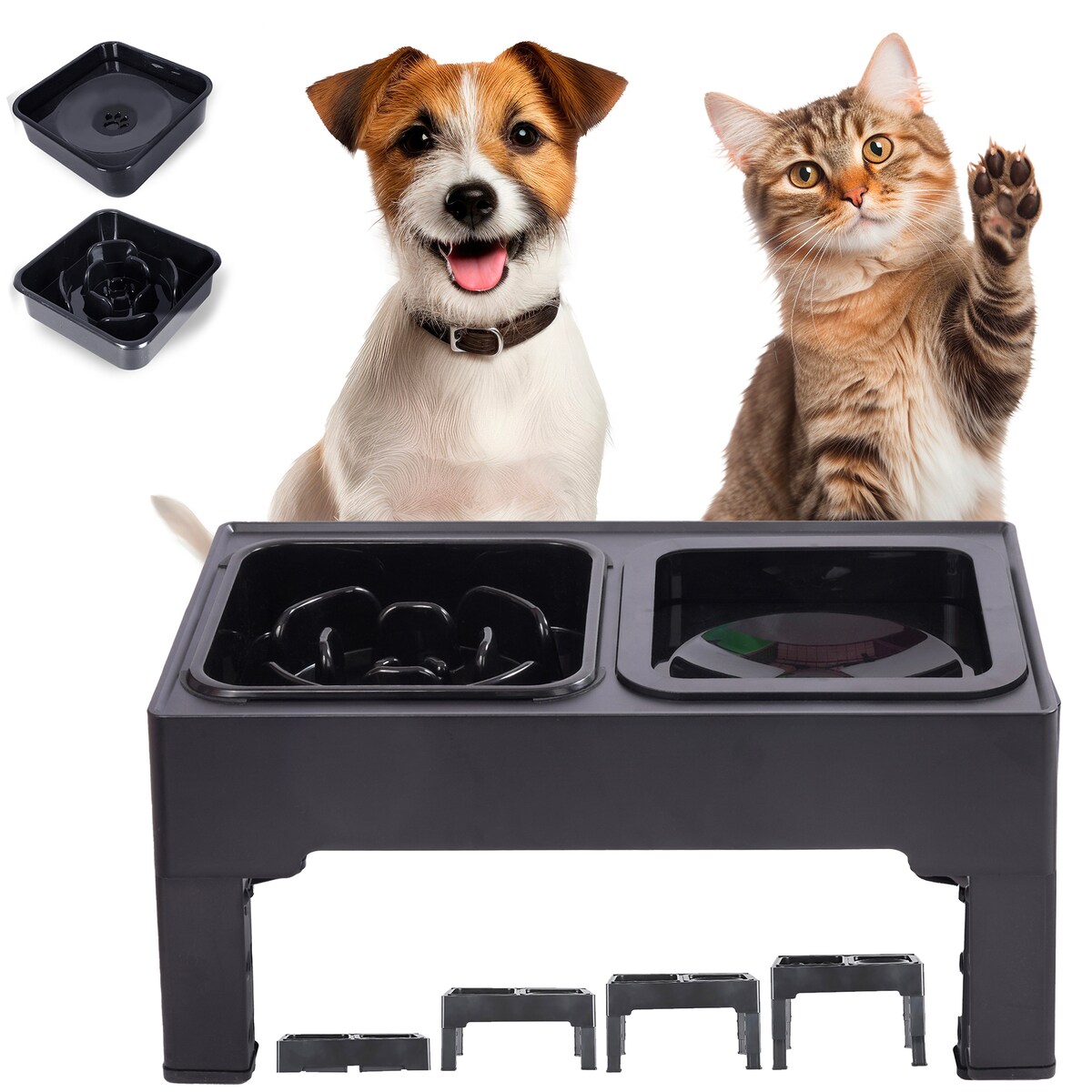 Zestaw Misek Dla Pupila Z Regulacją Wysokości Spowalniające Nierozlewające