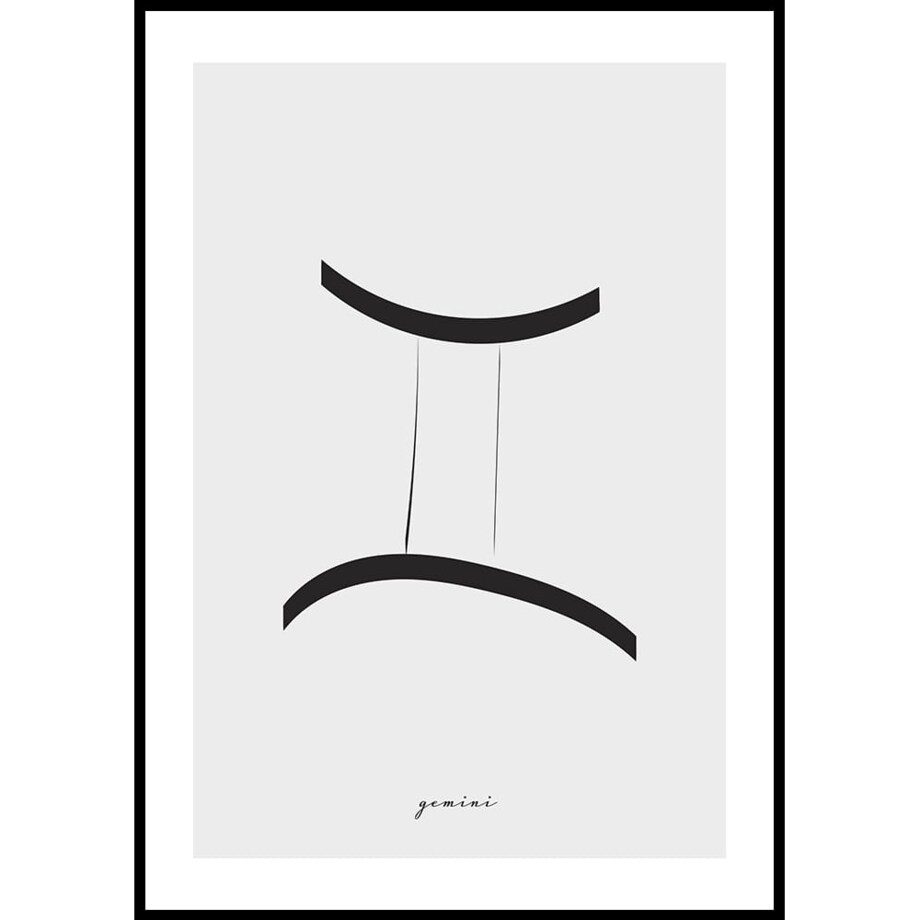 plakat znak zodiaku bliźnięta 50x70 cm