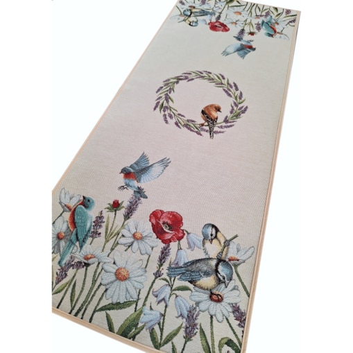 Bieżnik Na Stół 40X100 Cm Dekoracyjny Ozdobny Ptaszki