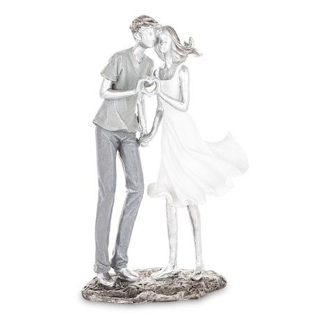 Dekoracja - figurka 24,5x14x7,5 cm PARA - dłonie pokazują serce