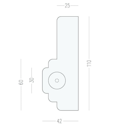 NENA MOROCCO Mx2 uchwyt jednopunktowy mosiężny szczotkowany nielakierowany