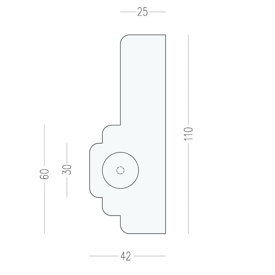 NENA MOROCCO Mx2 uchwyt jednopunktowy mosiężny szczotkowany nielakierowany