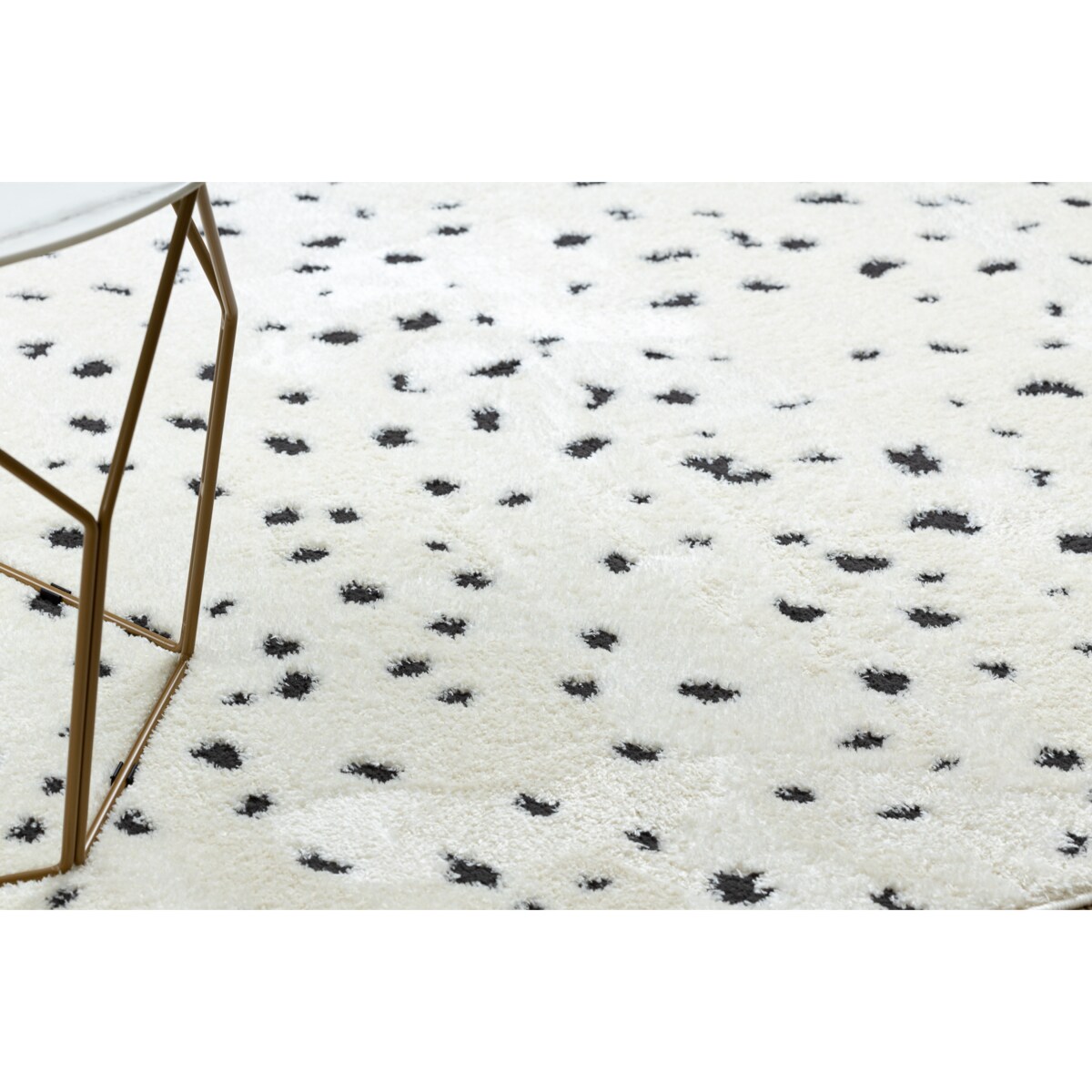 Dywan MODE 8508 kropki krem / czarny 160x220 cm