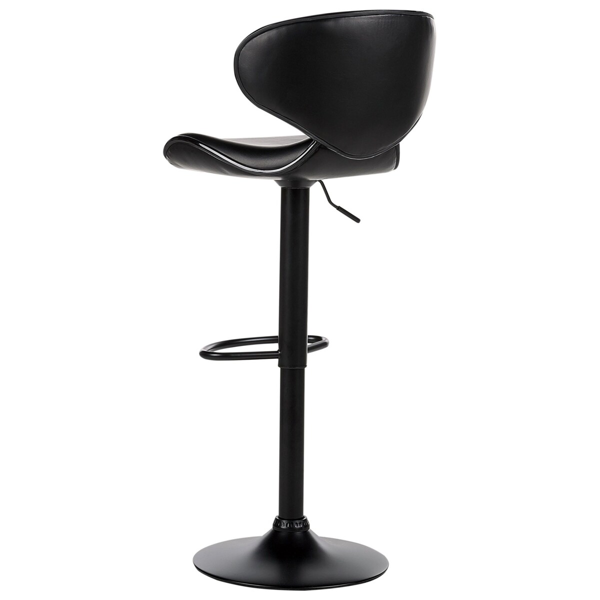 Zestaw 2 krzeseł barowych CONWAY Ekoskóra Obrotowy Czarny