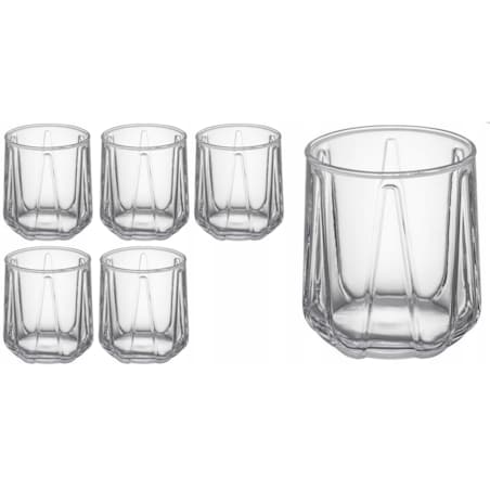 KOMPLET SZKLANKI 6x 360 ml NA DRINKI NAPOJE soki kompot grill niskie WZOREK
