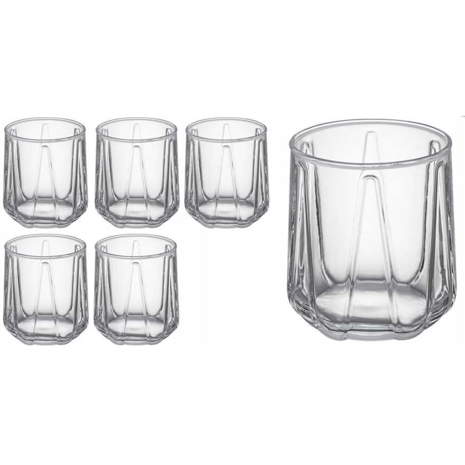 KOMPLET SZKLANKI 6x 360 ml NA DRINKI NAPOJE soki kompot grill niskie WZOREK