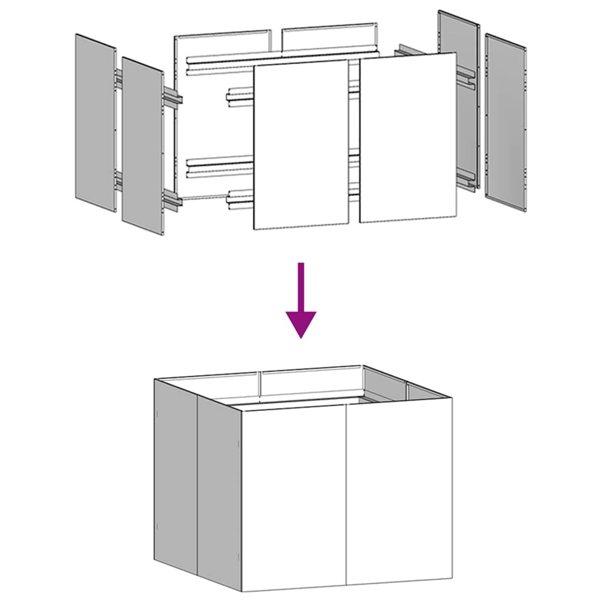vidaXL Doniczka Rusty 100x100x80 cm Stal nierdzewna