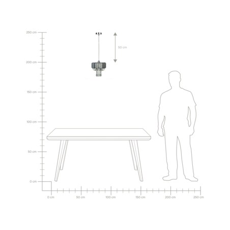Żyrandol z akrylowymi kryształkami szary ADORN