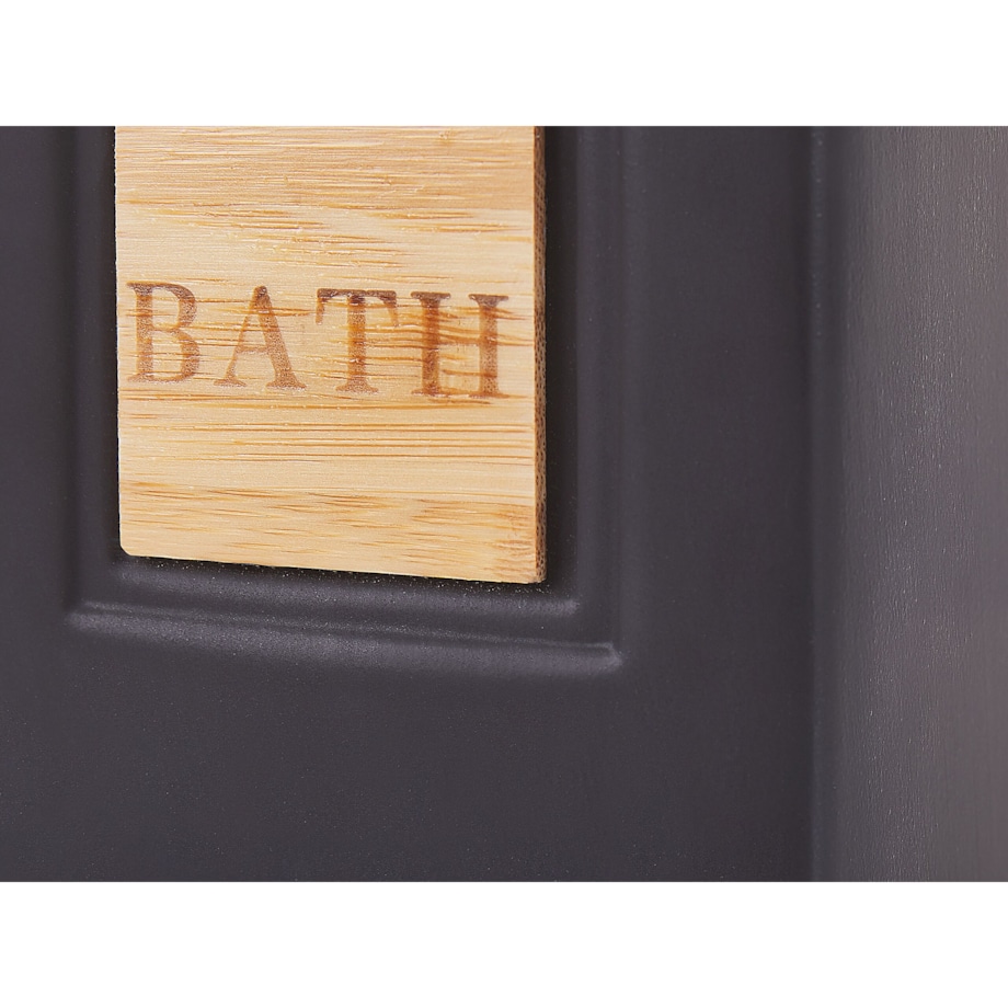 4-częściowy zestaw akcesoriów łazienkowych ceramiczny czarny KOUROU