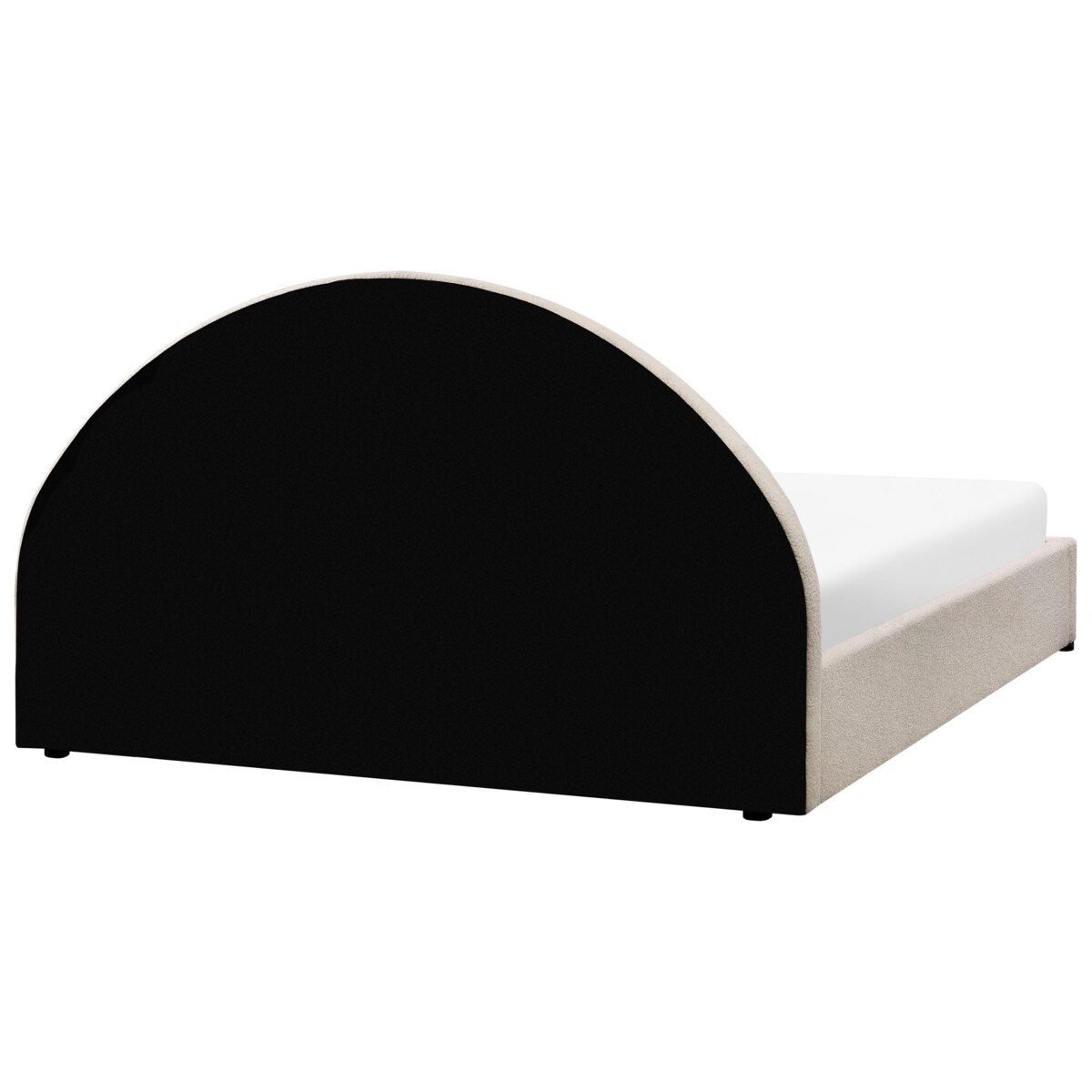 Łóżko z pojemnikiem boucle 180 x 200 cm złamana biel CHADENET