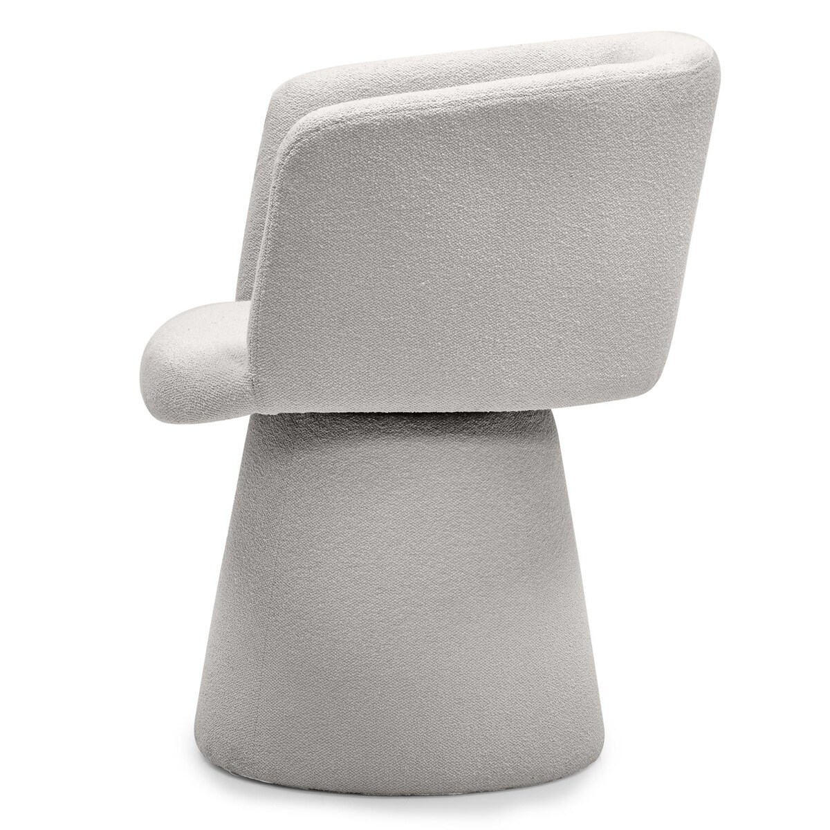 Krzesło obrotowe beżowoszare bouclé Nalf