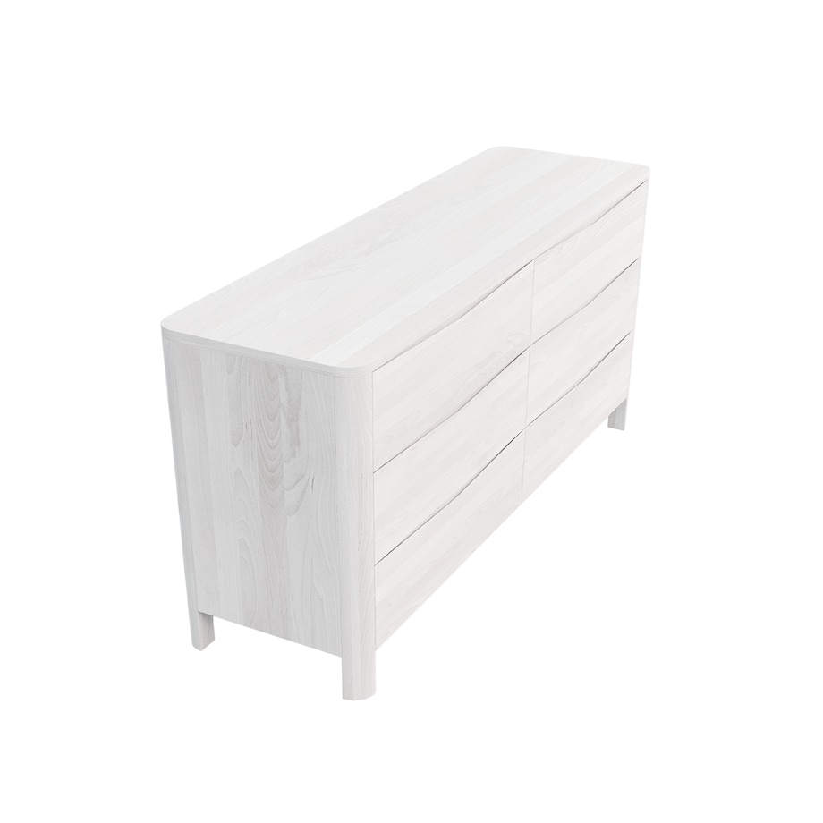 Drewniana komoda bukowa Visby MODENA LOW 150 / kolor biały