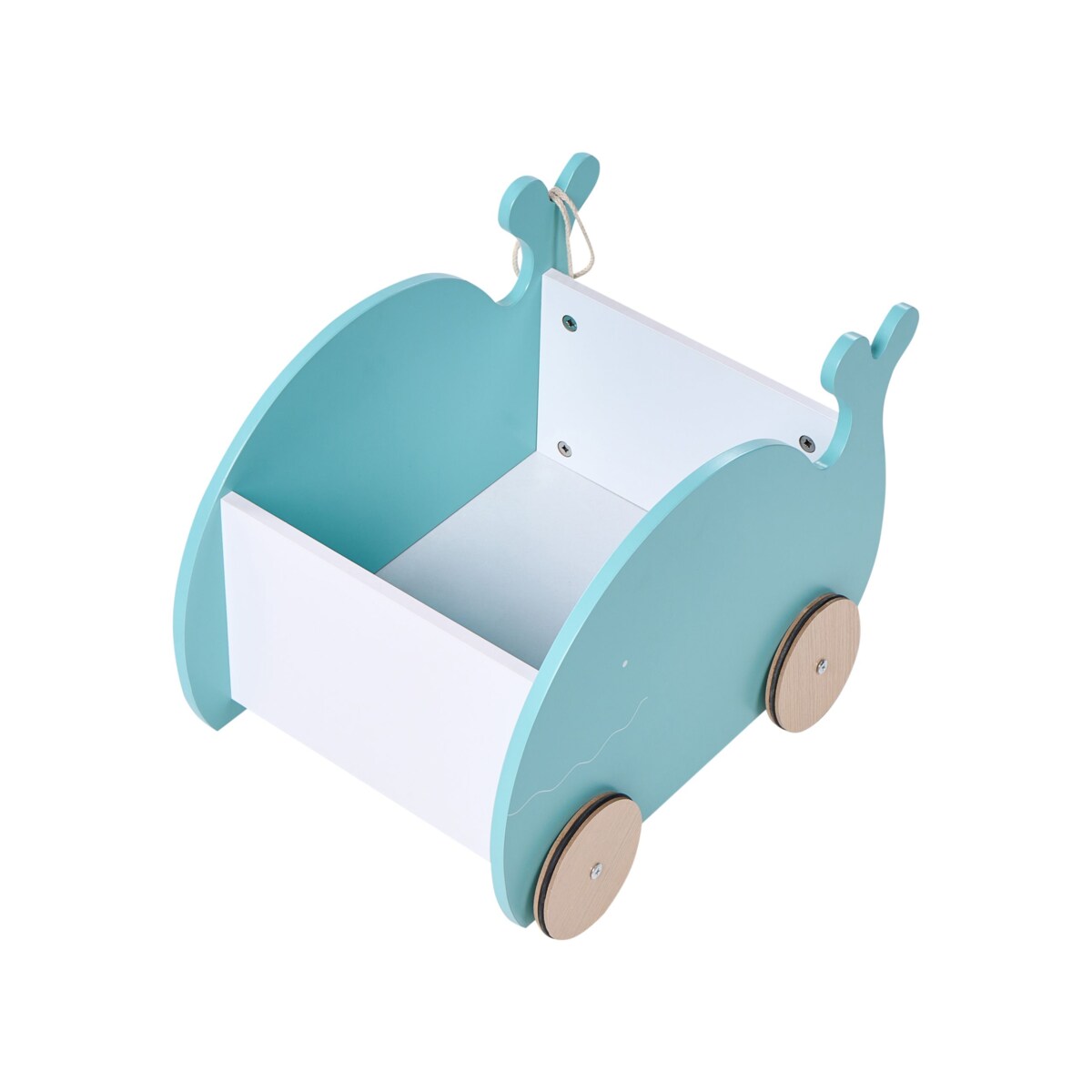 Skrzynia na zabawki na kółkach Wieloryb WOOLI Niebieski