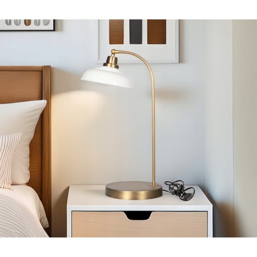 LAMPA NOCNA STOŁOWA STOJĄCA biurkowa do sypialni salonu loft duża 52cm