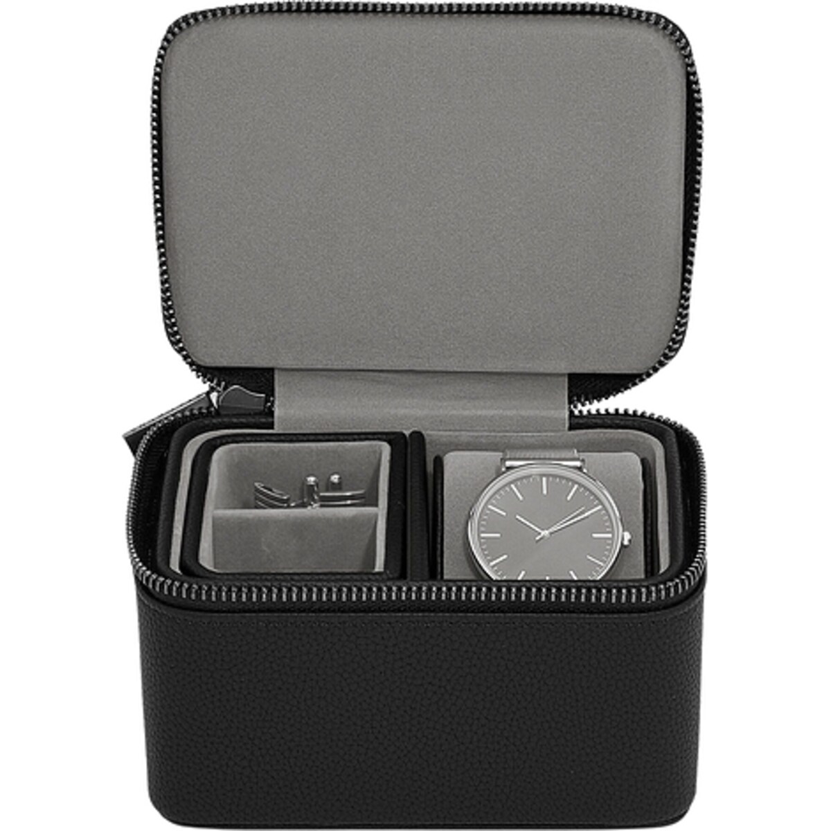 Pudełko podróżne na zegarki i spinki Stackers czarne