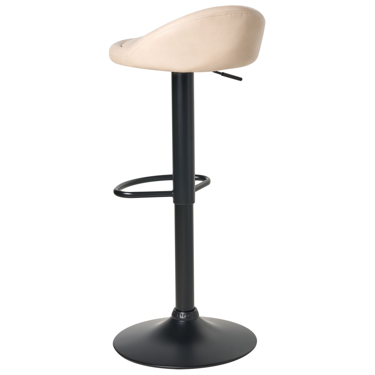 Zestaw 2 hokerów barowych MEEDER Ekoskóra Obrotowy Jasnobeżowy