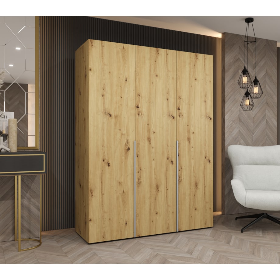 Szafa uchylna otwierana ALICANTE 1 150 wys. 202 cm Artisan + u. Czarny