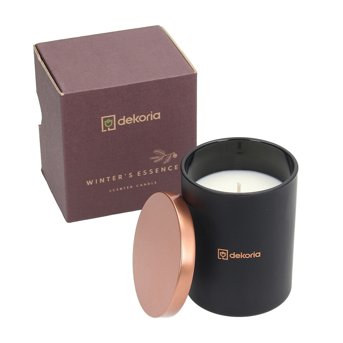 Świeca zapachowa sojowa Winter's Essence, 8x8x10 cm