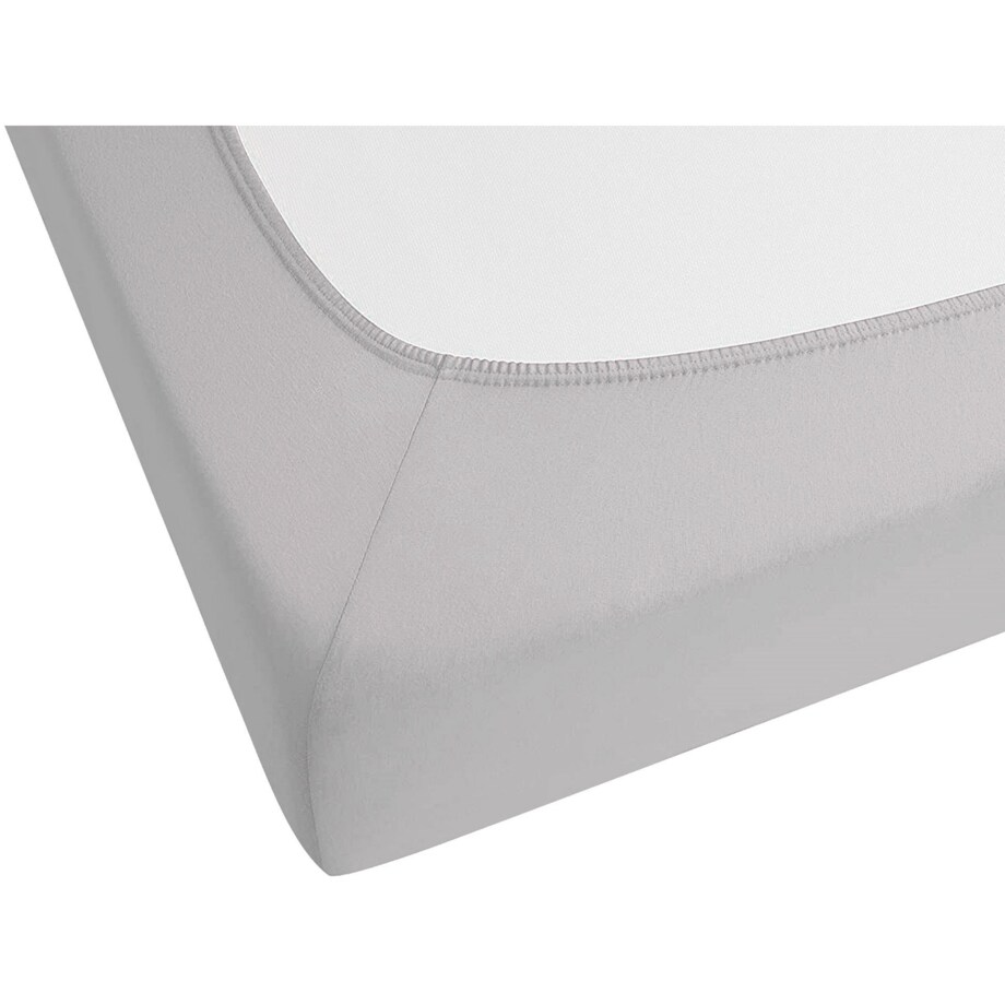 Bawełniane prześcieradło z gumką 90 x 200 cm szare HOFUF
