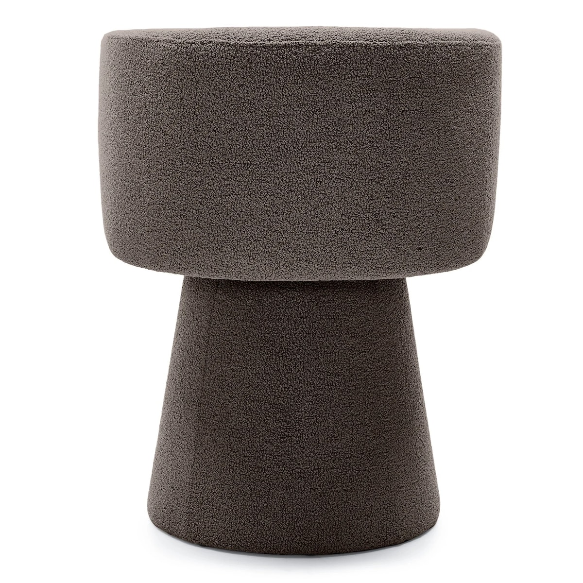 Krzesło obrotowe czekoladowe bouclé Nalf