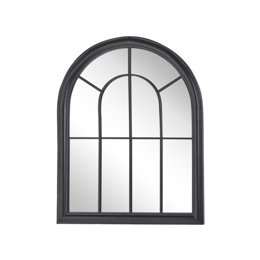 Metalowe lustro ścienne okno 69 x 89 cm czarne EMBRY