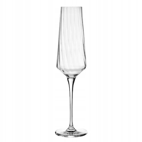 Kieliszki do Szampana Prosecco Toast Krosno Avant-Garde Lumi 4 szt Ryflowane