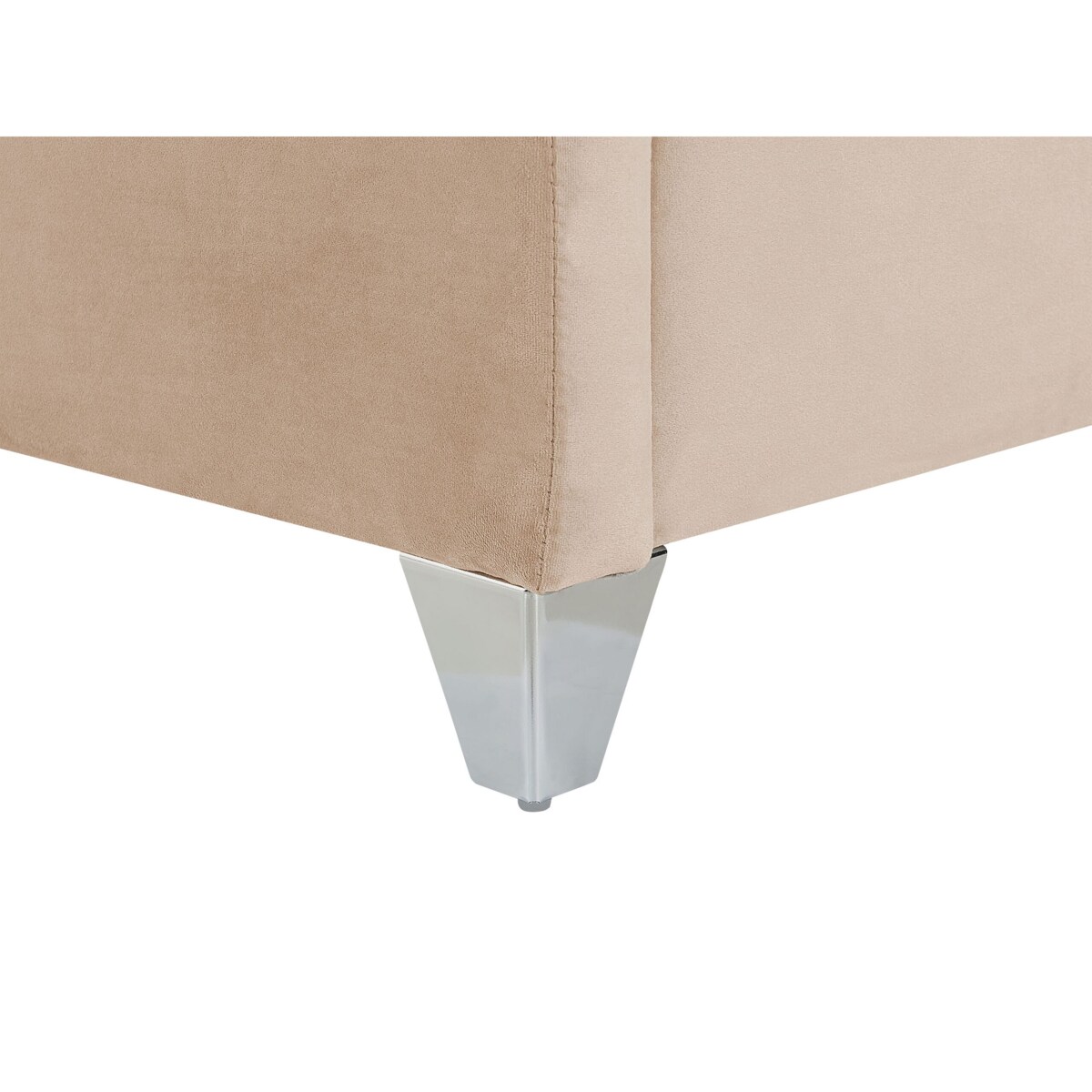 Łóżko Welur LUBBON 160 x 200 cm Beżowy