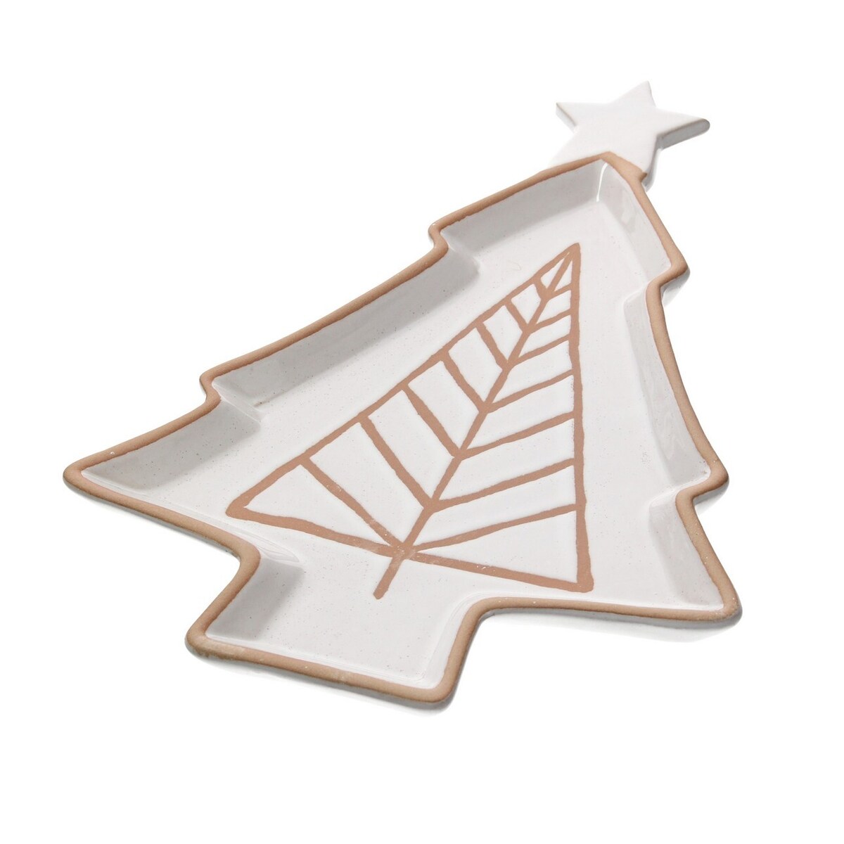 Patera Beige Christmas Tree scandi boże narodzenie, święta, świąteczne, biały-beżowy, 26 x 35 x 2 cm